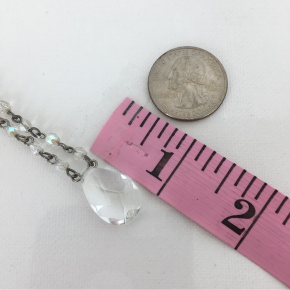 Carolee Teardrop Pendant Necklace NEW NWT  AB Beads Old Estate Jewelry - Picture 8 of 10